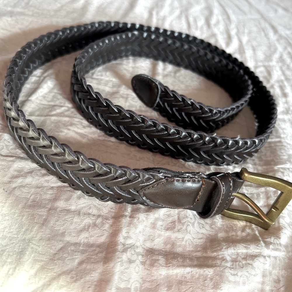 Black leather belt